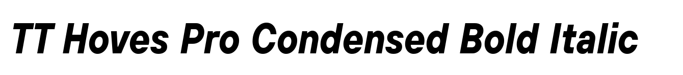 TT Hoves Pro Condensed Bold Italic